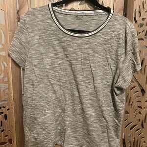 Madewell Short Sleeve Tee with Striped Neck